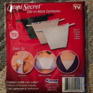 Cami Secret Clip-on Mock Camisoles Set